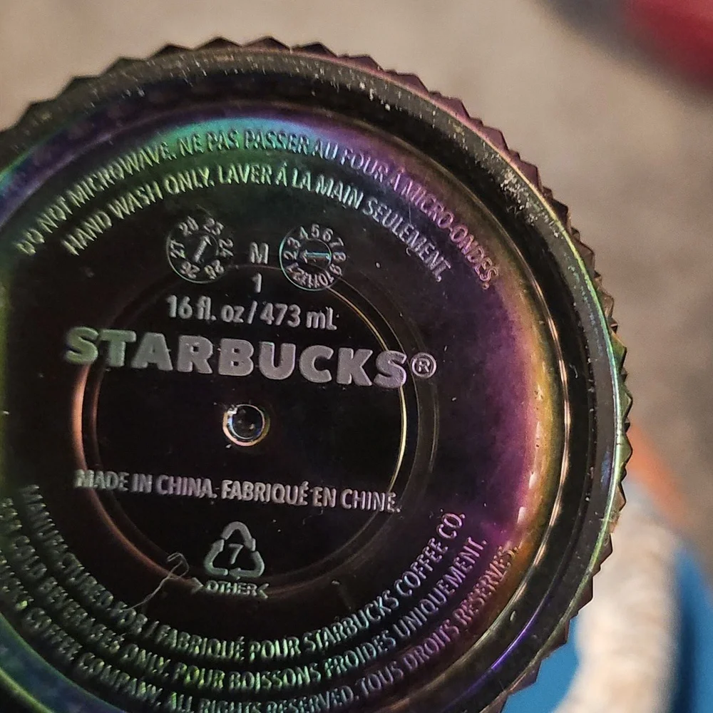 2023 Starbucks Oil Slick Rainbow Studded Tumbler 16oz. Grande Cold Cup